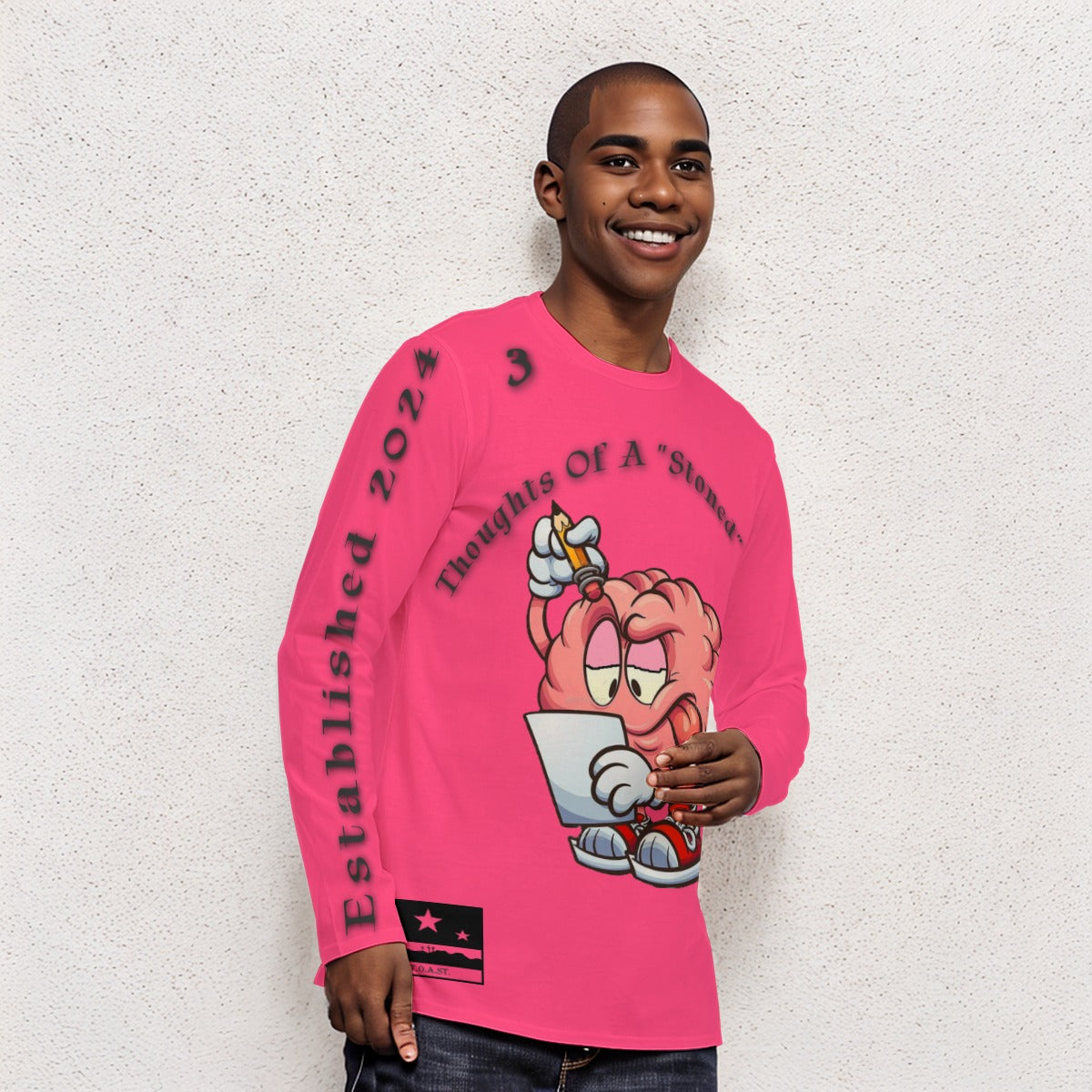 T.O.A.ST. Thoughts Of A "Stoned" Saint L/S Vivid Pink