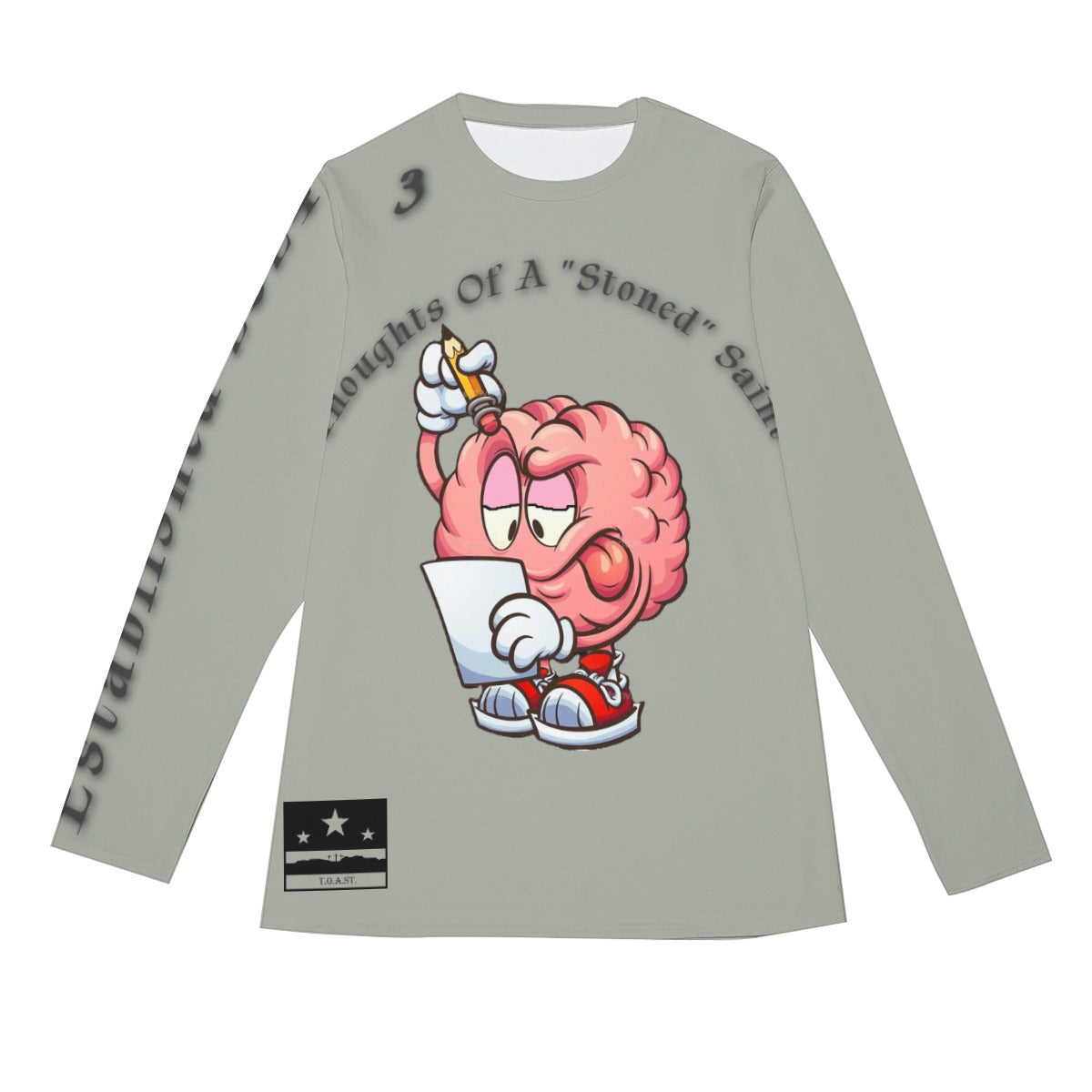 T.O.A.ST. Thoughts Of A "Stoned" Saint L/S Basics Heather Grey