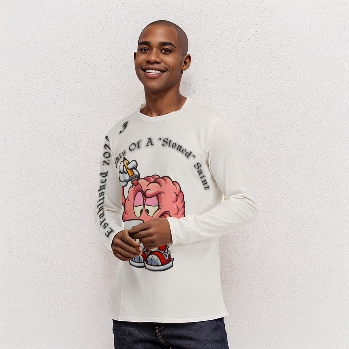 T.O.A.ST Thoughts Of A "Stoned" Saint L/S Basics White