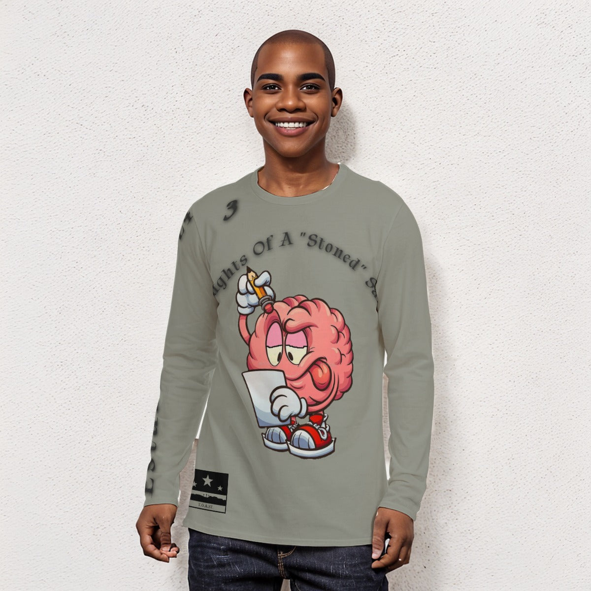 T.O.A.ST. Thoughts Of A "Stoned" Saint L/S Basics Heather Grey