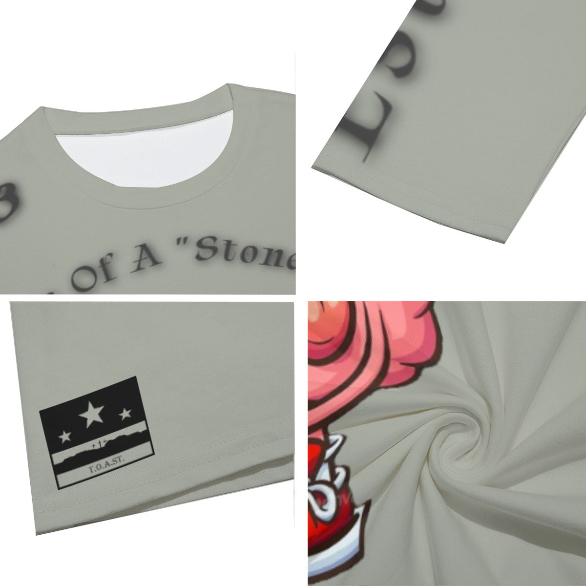 T.O.A.ST. Thoughts Of A "Stoned" Saint L/S Basics Heather Grey